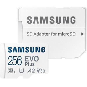 EVO Plus SDXC-Karte 256 GB Class 10 Class 10 UHS-I UHS-I v30 Video Speed Class A2-Leistungsstandard inkl SD-Adapter stoßsicher