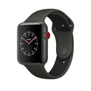 Apple Watch (Series 3) 2017 42 mm - Céramique Noir - Bracelet Sport Noir