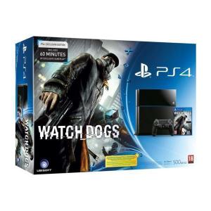 Wohnzimmer-Konsole Sony PS4 500 GB + Controller+ Watch Dogs - Schwarz