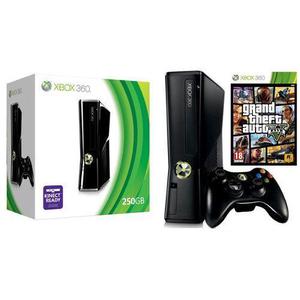 Gameconsole Microsoft Xbox 360 Slim 250GB + Controller + GTA 5 - Zwart