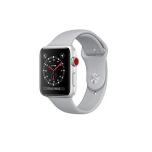 Apple Watch (Series 3) September 2017 42 mm - Aluminium Silber - Armband Sportarmband Grau