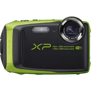 Kompakt Kamera FinePix XP90 - Schwarz/Grün + Fujifilm Fujinon Lens 28-140mm f/3.9-4.9 f/3.9-4.9