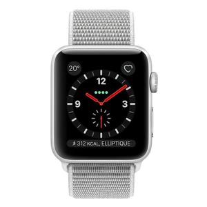 Apple Watch (Series 3) 2017 38 mm - Aluminium Silber - Armband Sportarmband Silber