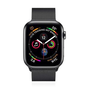 Apple Watch (Series 4) 40 mm - Aluminium Space Graues - Armband Sportarmband Schwarz