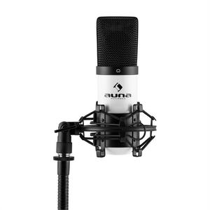 Microphone à condensateur Auna MIC-900WH