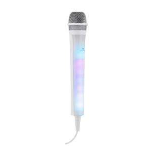 Mikrofon Karaoke mit Lichteffekt LED Auna Kara Dazzl - Weiß