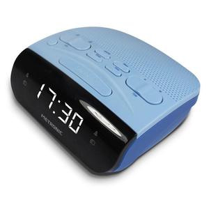 Radio Réveil Metronic Duo Colors Double Alarme - Bleu