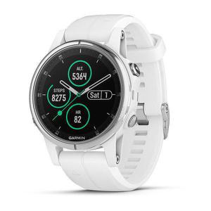 Montre Cardio GPS Garmin Fenix 5S - Argent/Blanc