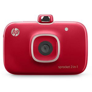 Appareil photo instantanné Hp Sprocket 2 en 1 - Rouge + MicroSD 8Go + 20 Feuilles