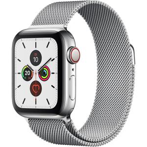 Apple Watch (Series 5) September 2019 40 mm - Rostfreier Stahl Silber - Armband Milanaise Armband Silber