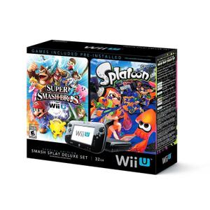 Console Nintendo Wii U 32 Go + Super Smash Bros + Splatoon - Noir