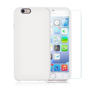 Pack iPhone 6 / iPhone 6S Silikon Hülle weiß + Schutzfolie
