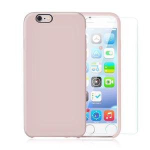 Pack Coque iPhone 6 / iPhone 6S en Rose Pâle + Verre Trempé