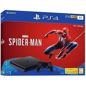 Konsole Sony PlayStation 4 Slim 1 TB - Schwarz + Remote + Spider-Man-Spiel