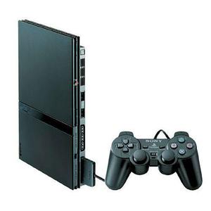 Konsole Sony PlayStation 2 Slim + Joystick - Schwarz