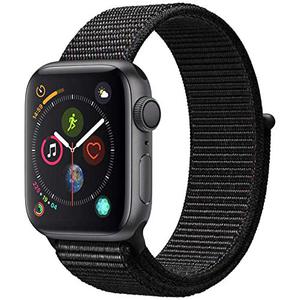 Apple Watch (Series 4) Septembre 2018 44 mm - Aluminium Gris sidéral - Bracelet Boucle sport Noir
