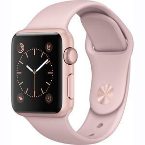 Apple Watch (Series 1) December 2016 38 - Aluminium Gold - Sport loop Pink