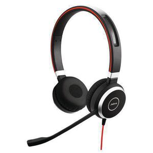 Evolve 40 Geluidsdemper Hoofdtelefoon - Bluetooth Microfoon Zwart/Rood