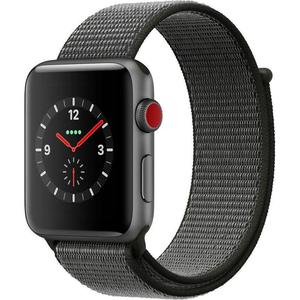 Apple Watch (Series 3) September 2017 42 - Ceramic Space gray - Woven nylon Black