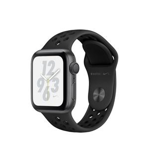 Apple Watch (Series 4) Septembre 2018 40 mm - Aluminium Noir - Bracelet Sport Nike Noir
