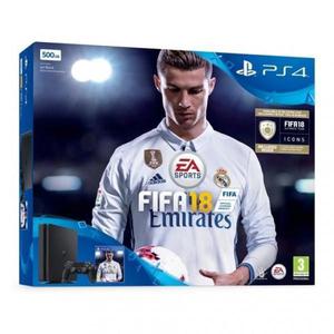 Console Sony PlayStation 4 Slim 500 Go + Manette + FIFA 18 - Noir