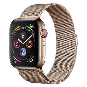 Apple Watch (Series 4) Septembre 2018 44 mm - Acier inoxydable Or - Bracelet Milanais Or