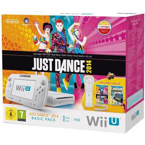 Nintendo Wii U Just Dance 2014 Basic Pack 8 GB -pelikonsoli + peliohjain + Just Dance 2014 + Nintendo Land -pelit - Valkoinen