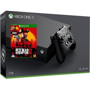 Gameconsole Microsoft Xbox One X 1TB + controller + Red Dead Redemption 2 - Zwart