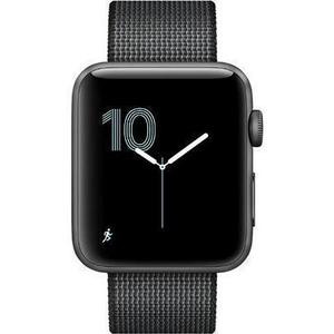 Apple Watch (Series 3) Septembre 2017 42 mm - Aluminium Gris - Bracelet Nylon tissé Gris