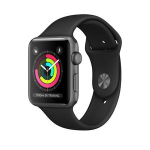 Apple Watch (Series 4) 40 - Aluminium Gris Sidéral - Bracelet Sport Noir