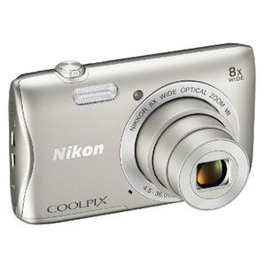 Kompaktkamera Nikon Coolpix S3700 Silber + Objektiv Nikon Nikkor Wide Optical Zoom VR 25-200 mm f/3.7-6.6
