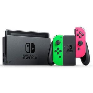 Konsole Nintendo Switch 32GB + 2 Joysticks Joy-Con - Schwarz/Grün/Rosa