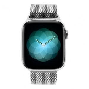Apple Watch (Series 4) September 2018 40 mm - Roestvrij staal Zilver - Armband Milanees Zilver