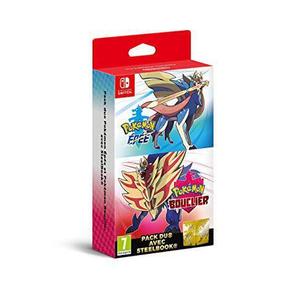 Double Pack Pok&eacute;mon Ep&eacute;e & Pok&eacute;mon Bouclier + Steelbook dor&eacute; Nintendo Switch 
