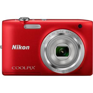 Kompaktkamera Nikon Coolpix S2800 Rot + Objektiv Nikkor SX 26-130 mm f/3.2-6.5