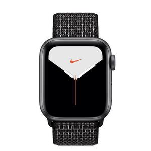 Apple Watch (Series 5) 40 mm - Aluminium Gris sidéral - Bracelet Nylon tissé Noir