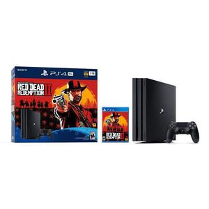 Console Sony PlayStation 4 Pro 1TB + Controller + spel Red Dead Redemption II - Zwart