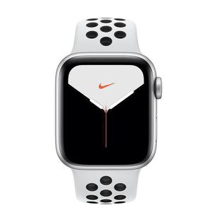 Apple Watch (Series 4) Septiembre 2018 44 mm - Aluminio Plata - Correa Deportiva Nike Blanco/Negro