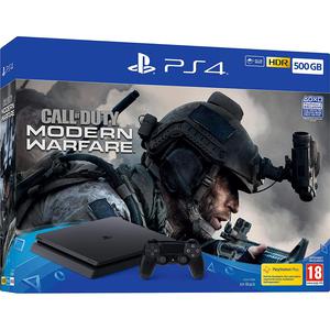 Gameconsole Sony PlayStation 4 Slim 500GB + Controller + Call Of Duty Modern Warfare - Zwart