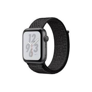 Apple Watch (Series 4) September 2018 44 mm - Aluminium Space Grau - Armband Nylonarmband Schwarz/Anthrazit