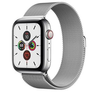 Apple Watch (Series 5) Septembre 2019 44 mm - Aluminium Argent - Bracelet Milanais Argent