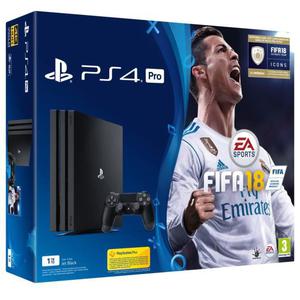 Sony Playstation 4 Pro 1 To + 1 Manette + Fifa 18 - Noir