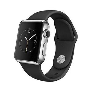 Apple Watch (Series 2) December 2016 38 mm - Aluminium Silber - Armband Sportarmband Schwarz