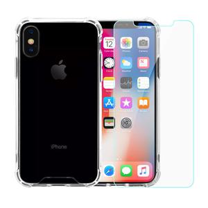 TPU- iPhone X/XS + gehärtetes Glas