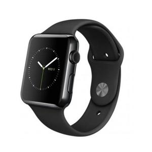 Apple Watch (Series 2) Décembre 2016 38 mm - Acier inoxydable Noir - Bracelet Sport Noir