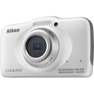 Kompakt Kamera Nikon CoolPix S32 Weiß + Objektiv Nikon Nikkor 4.1-12.3 mm f/3.3-5.9