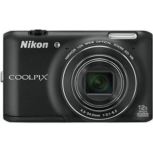 Compactcamera Nikon Coolpix S6400 - Zwart + Nikon Nikkor Wide Optical Zoom 25-300 mm f/3.1-6.5
