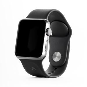 Apple Watch (Series 1) Mars 2015 42 mm - Aluminium Argent - Bracelet Sport Noir