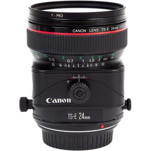 OBJECTIF CANON A BASCULE TS-E 24MM 1:3.5L + LENTILLE ET FILTRE