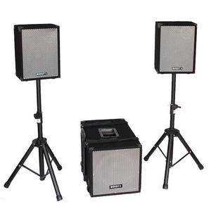 BOOST Caisson bi-amplifi&eacute; mp3 800W + 2 satellites +pieds 1208